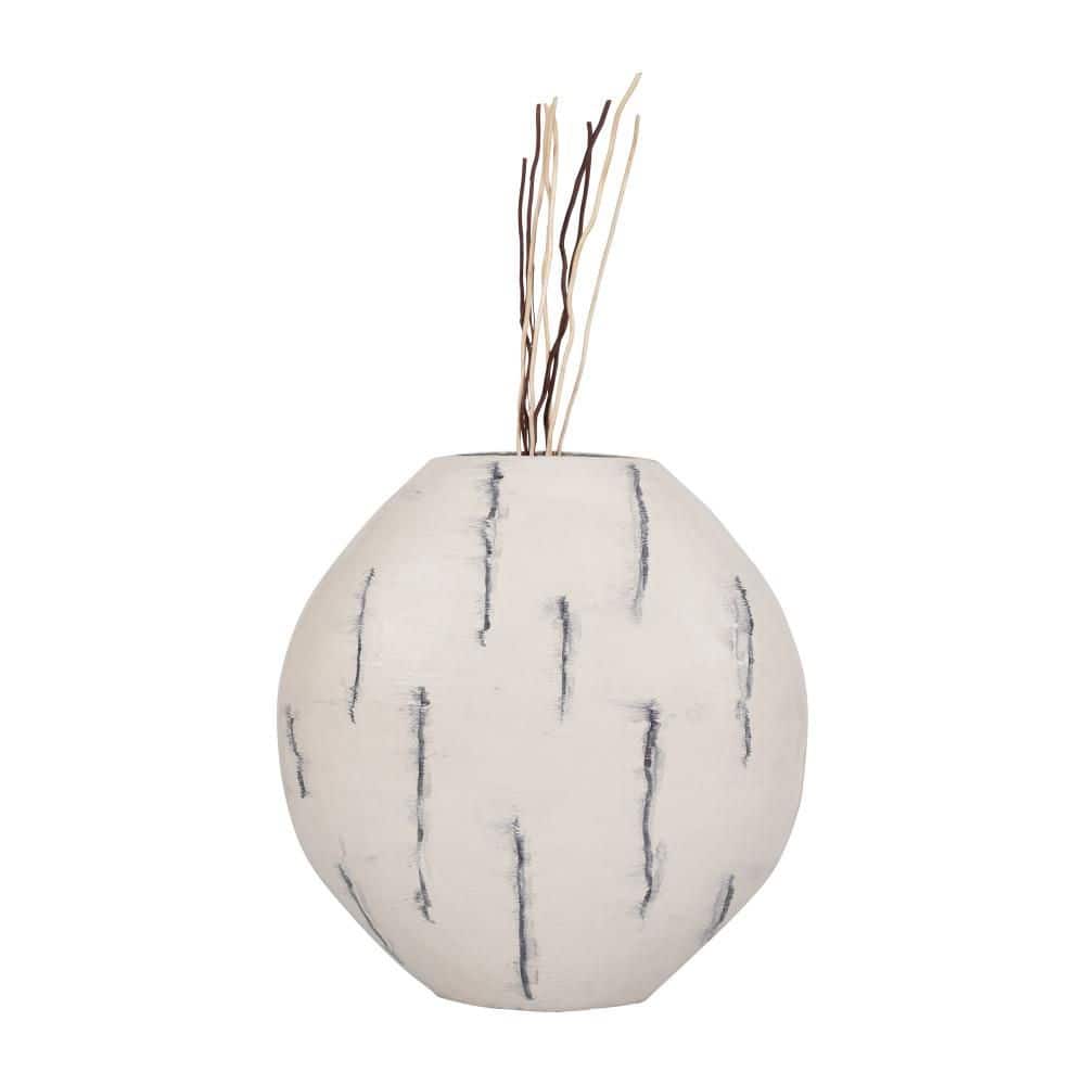 32.75 in. White Metal Decorative Enameled Round Vase price history on PriceWatchPro