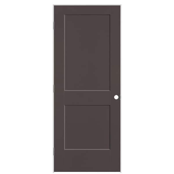 Masonite 32 in. x 80 in. 2-Panel Logan Right-Hand Solid Core Willow Wood Molded Composite Single Prehung Interior Door