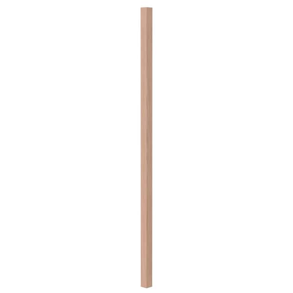 EVERMARK Stair Parts 43 in. x 1-1/4 in. 5060 Unfinished Red Oak Full Square Craftsman Wood Baluster for Stair Remodel
