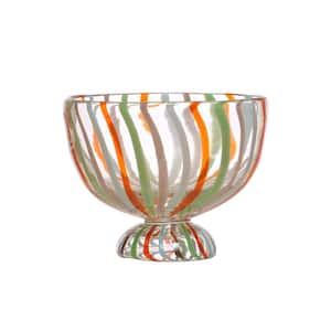 French Home Recycled Clear Glass 12 in. x 6 in. Birch Salad Bowl