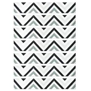 Peel and Stick Stair Stickers 41.73 x 6.97 in. Self-Adhesive Vinyl Stair Stickers Decals for Home Decor Black 7-Piece