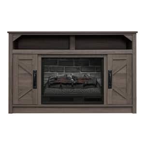 Pine Creek 48 in. Freestanding Electric Fireplace TV Stand in Medium Brown Ash