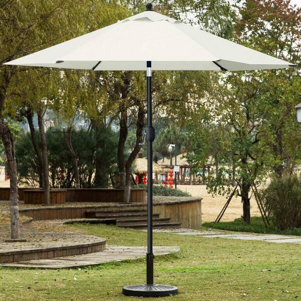 その他 2.7m/9ft Outdoor Umbrella, Tiltable Garden Patio Parasol, Portable Market Table Umbrellas, with 8 Sturdy Ribs, LED Lighting, Amazon.com : YIZHOUSHOP Garden Parasol,9 Ft Large Outdoor