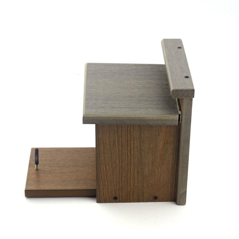 Nature's Friend Recycled Composite Brown and Gray Seed Feeder