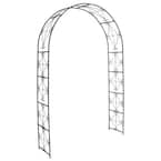 FAWEY 94 in. Metal Garden Arch, Wide Sturdy Metal Trellis CY7DMMXNBW ...