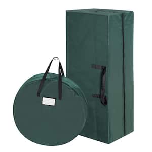 30 in. Wreath and 9 ft. Canvas Christmas Tree Storage Bag Combo