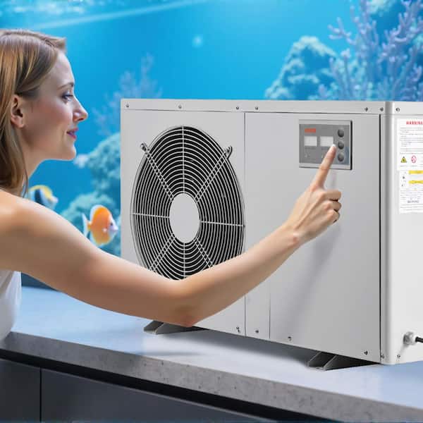 1 Piece 500 Gal., 1-1/2 HP, Quiet Compressor, Fast Cooling for Hydroponics Aquarium Water Chiller Set, 2025 Update