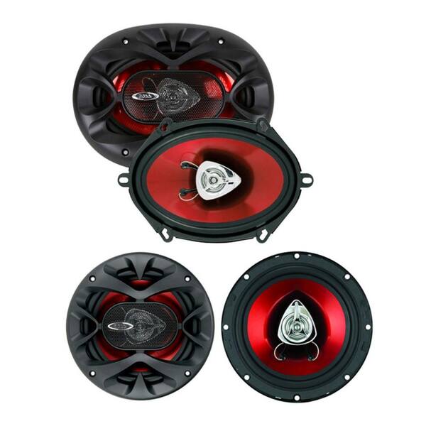 Boss Audio Systems 5 in. x 7 in. 2-Way 450-Watt Car Audio Speakers Plus 2 BOSS 6.5 in. 250-Watt Speakers
