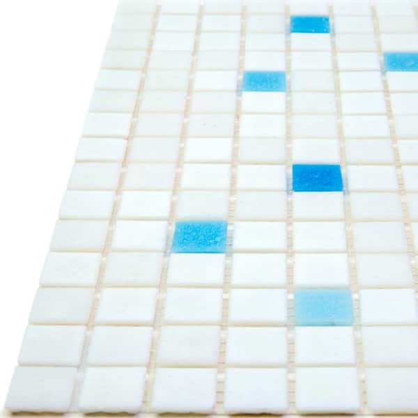 Apollo Tile Dune Denim Blue 12-in x 12-in Glossy Glass Uniform Squares Floor and Wall Tile (20-sq. ft/ Carton)