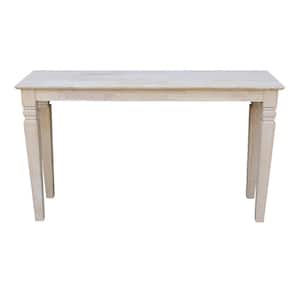 Java 52 in. Unfinished Standard Rectangle Wood Console Table