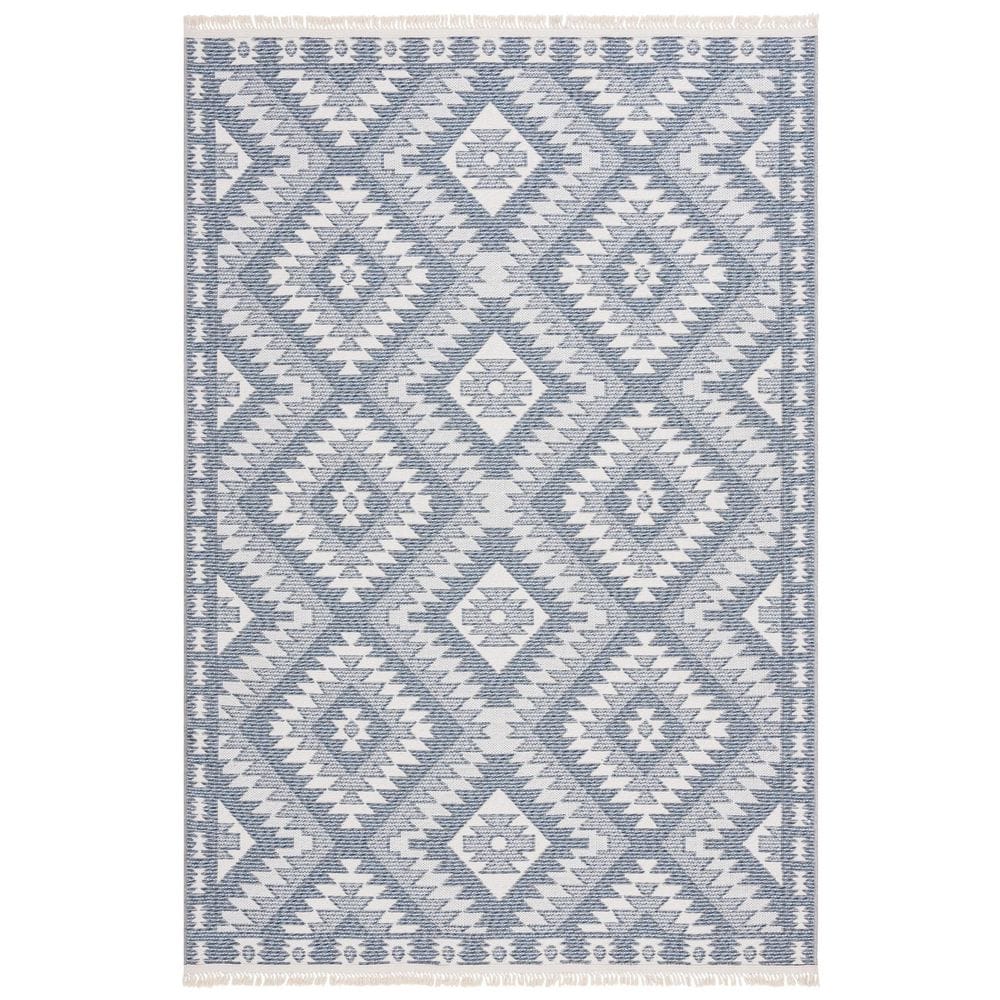 UPC 195058970839 product image for Prairie Blue/Gray 4 ft. x 6 ft. Aztec Diamonds Area Rug | upcitemdb.com