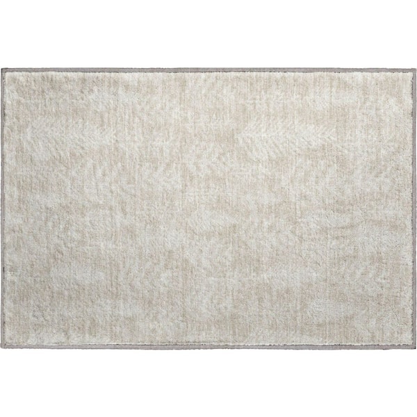 Mayfield Premium Machine Washable Abstract AMF1813 Beige 2 ft. x 3 ft. Area Rug