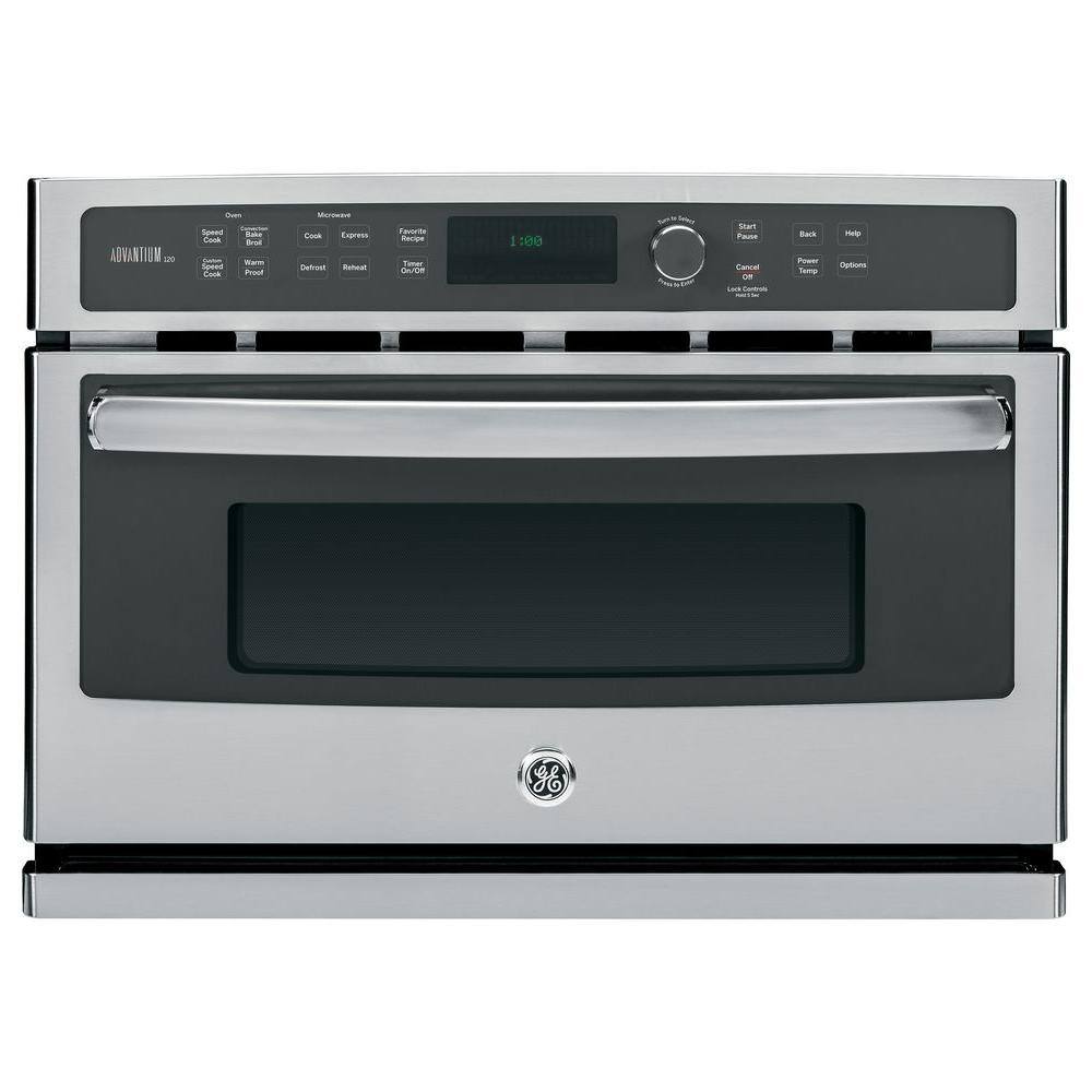 GE Profile Profile 27 in. Single Electric Wall Oven with Advantium Cooking in Stainless Steel, Silver