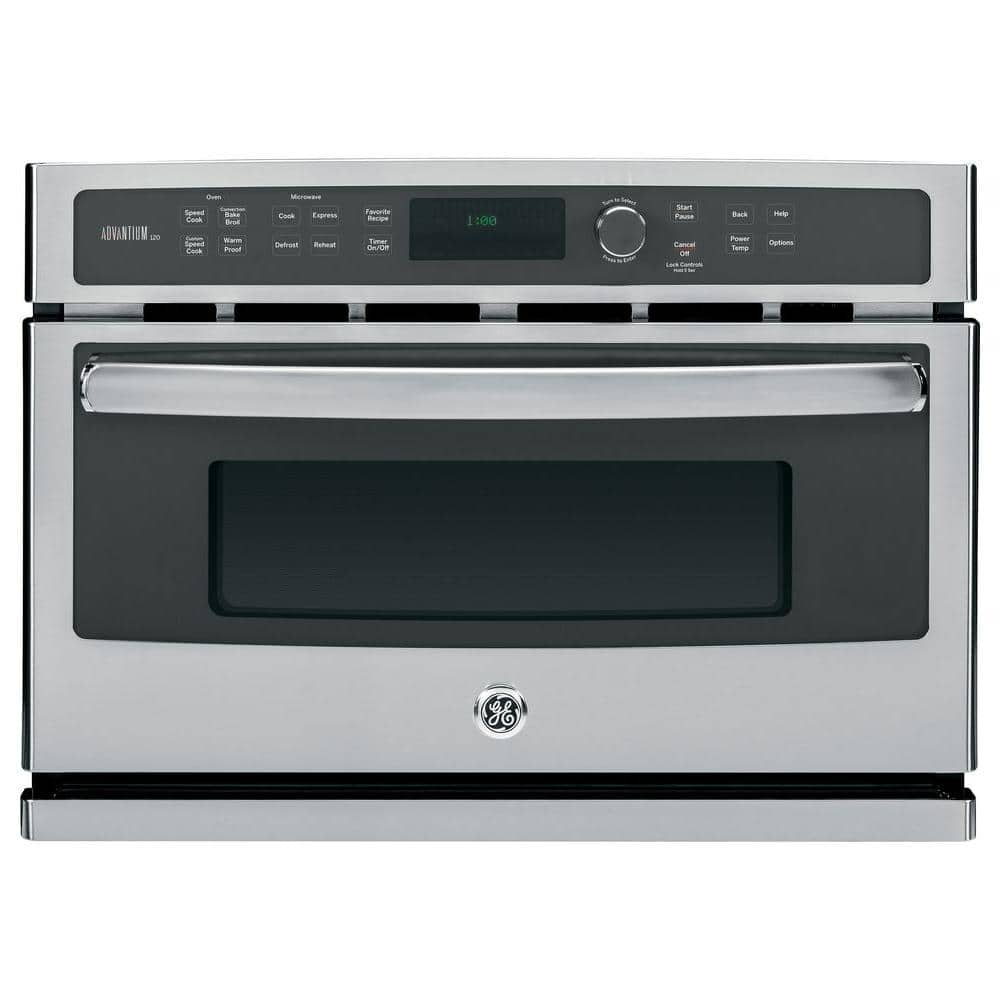 GE Profile 27 in. Single Electric Wall Oven with Advantium Cooking in Stainless Steel