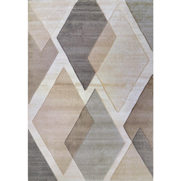 Dynamic Rugs Stella 7 ft. 10 in. X 10 ft. 6 in. Beige/Grey/Ivory Geometric Indoor/Outdoor Area Rug