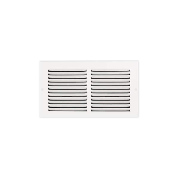 12 in. x 6 in. Steel Return Air Grille in White