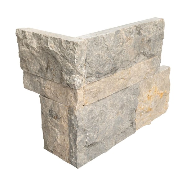 XL Rockmount Corner 9 in. x 18 in. Textured Beige Marble Stone Look Wall Tile (4.5 sq. ft./Case)