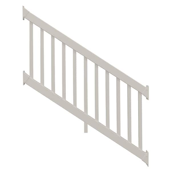Naples 3 ft. H x 6 ft. W Tan Vinyl Stair Railing Kit