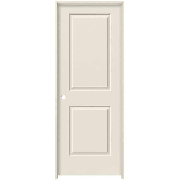 JELD-WEN 24 in. x 80 in. Cambridge Primed Right-Hand Smooth Solid Core Molded Composite MDF Single Prehung Interior Door