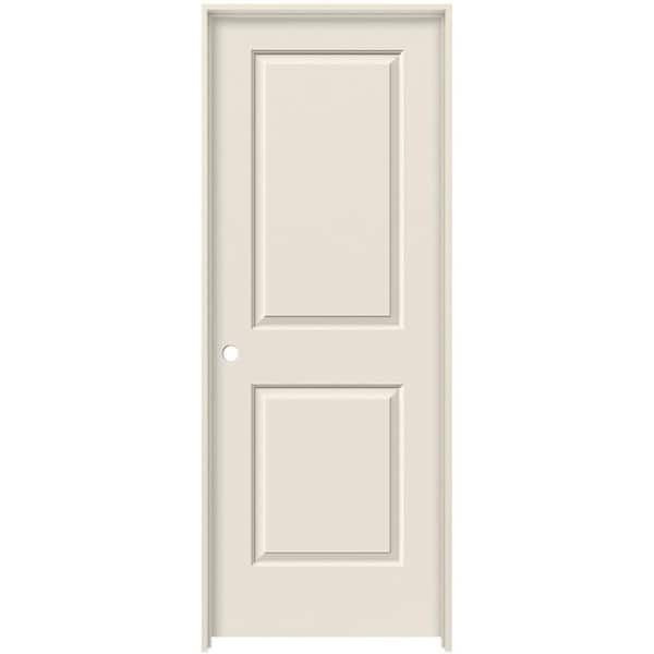 JELD-WEN 32 in. x 80 in. Cambridge Primed Right-Hand Smooth Molded Composite Single Prehung Interior Door w/Split Jamb