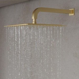 ZenithRain Shower System 8-Spray 12 and 12 in. Dual Ceiling Mount Fixed and Handheld Shower Head 2.5 GPM in Brushed Gold