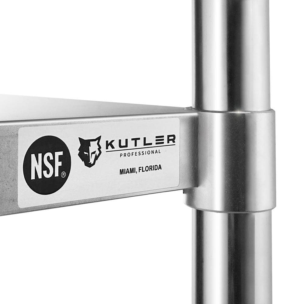 KUTLER 60'' Stainless Steel Commercial Kitchen Prep Table with Undershelf