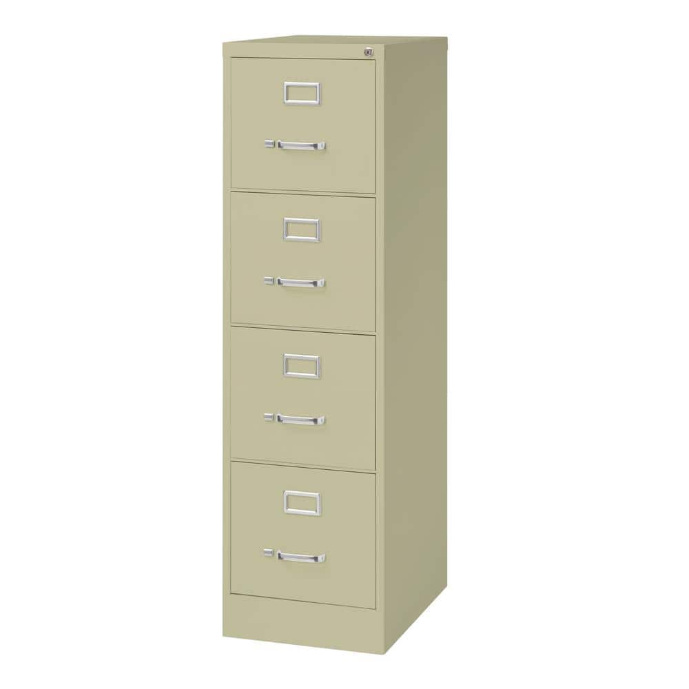 Putty 52" Vertical 4-Drawer Lockable File Cabinet