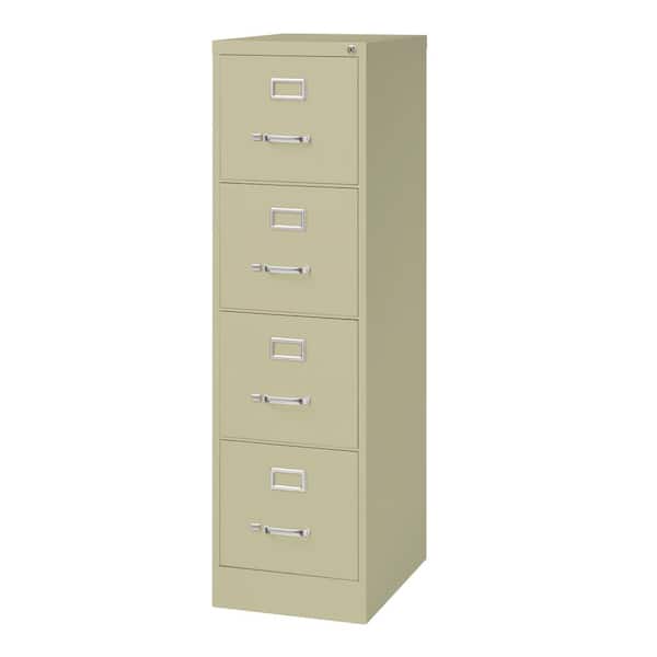 Hirsh 22 in. D 4-Drawer Putty Metal Letter Width 15 in. W Vertical File Cabinet, Commercial Grade