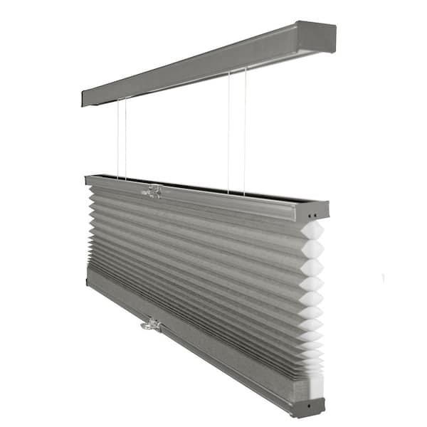 Chicology Cut-to-Size Tarpaulin Grey Cordless Top Down Bottom Up Light Filtering Polyester Cellular Shade 70.5 in. W x 48 in. L