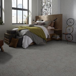 Elegant Dosinia - Academy - Gray 48.8 oz. Nylon Pattern Installed Carpet