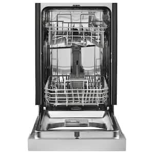 18 in. Front Standard Built-In Dishwasher in Monochromatic Stainless Cabinet with 5-Cycles 50 dBA