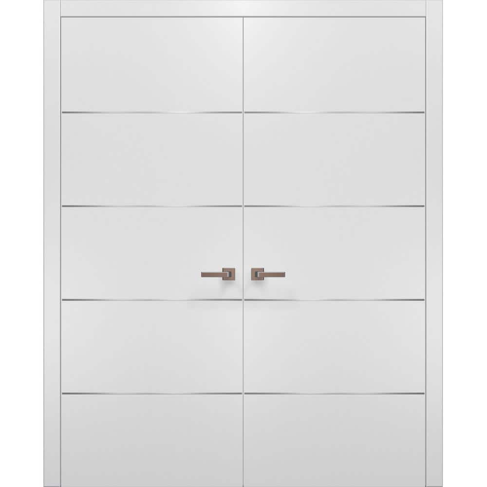 72 in. x 80 in. 2 Panel White Finished Solid Wood with Honeycomb Sliding Door with Hardware price history on PriceWatchPro