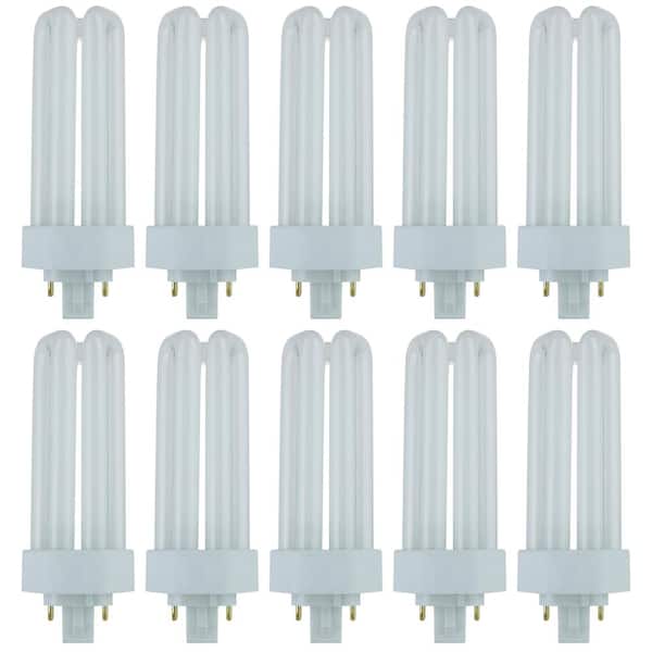 120-Watt Equivalent PL-T GX24q3 4-Pin Base CFL Plug-In Light Bulb in Bright White 3000K (10-Pack)