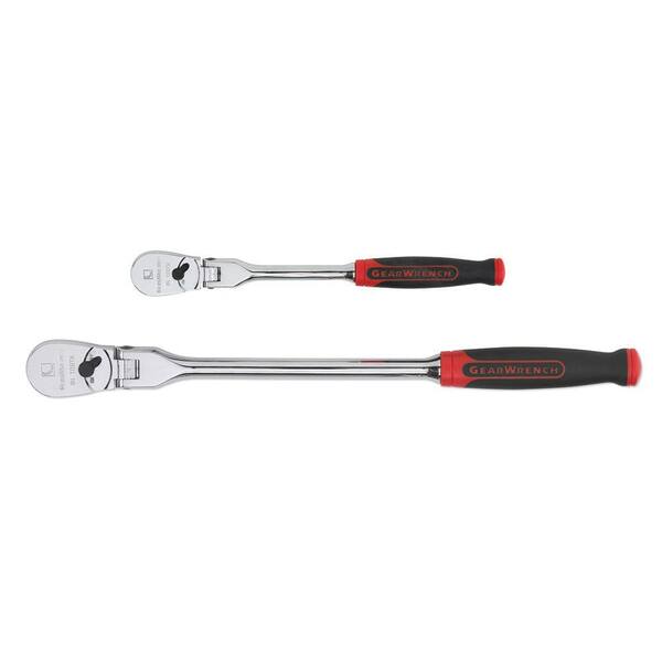 GEARWRENCH 1/4 in. and 3/8 in. Drive 84-Tooth Cushion Grip Flex Ratchet Set (2-Piece)