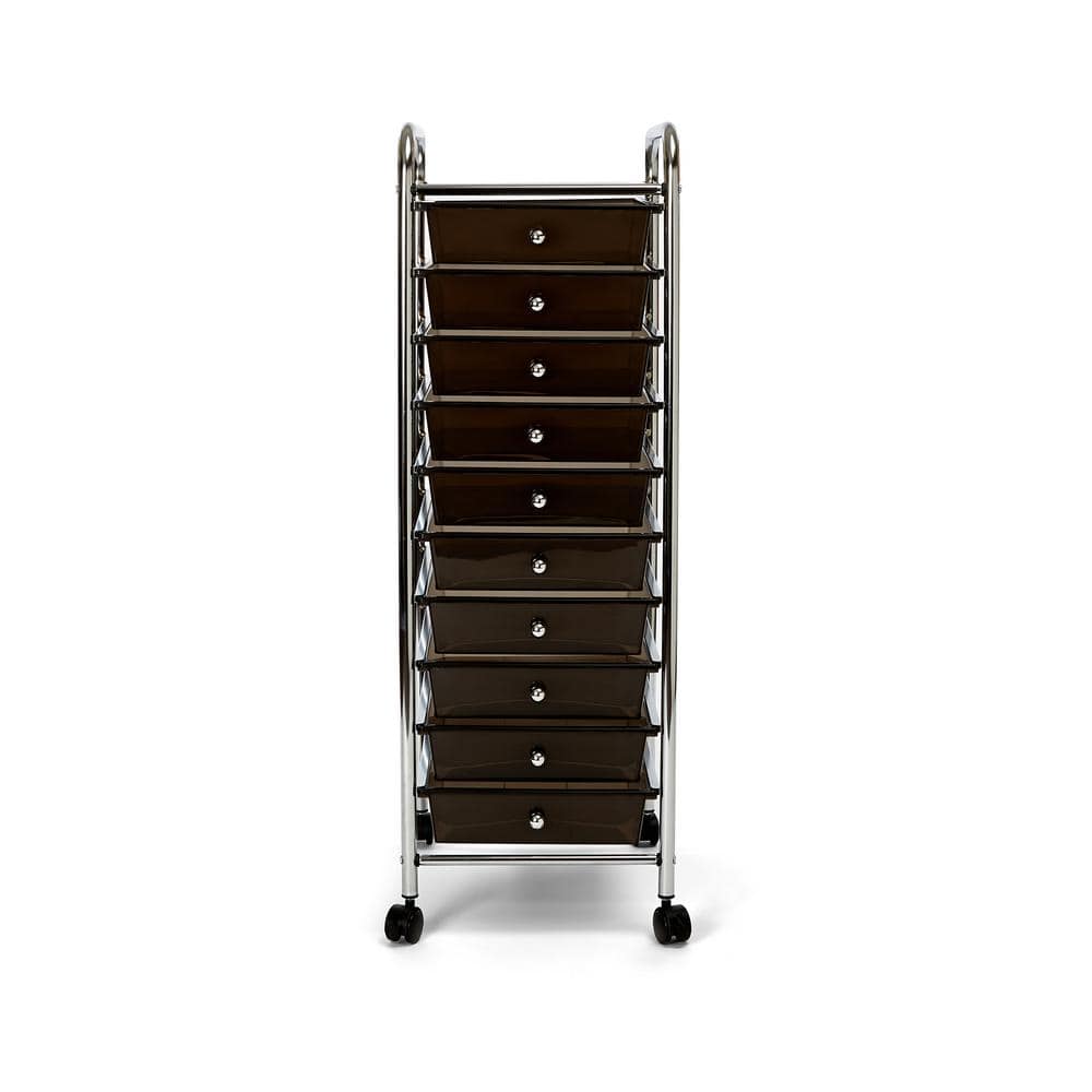 10-Drawer Organizer Cart, Black by Seville Classics