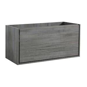 Catania 48 in. Modern Wall Hung Double Bath Vanity Cabinet Only in Ocean Gray