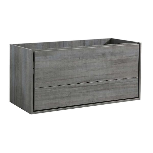 Fresca Catania 48 in. Modern Wall Hung Double Bath Vanity Cabinet Only in Ocean Gray