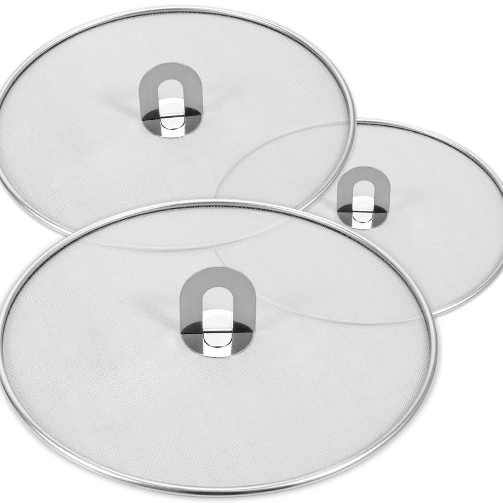 Stainless Steel Splatter Screen with Grease Splatter Guard, and Fold Flat Knob for Kitchen and Frying Pan (3-Pack) price history on PriceWatchPro