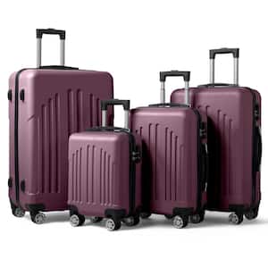 Nested Hardside Luggage Set in Purple, 4 Piece - TSA Compliant