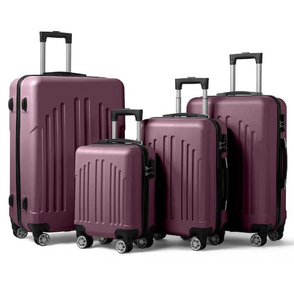 Winado Nested Hardside Luggage Set in Purple, 4 Piece - TSA Compliant
