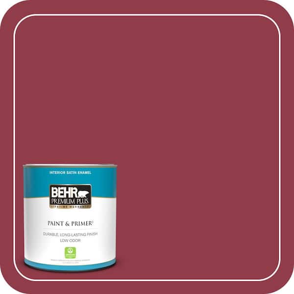 BEHR PREMIUM PLUS 1 qt. #S-G-130 Luscious Satin Enamel Low Odor Interior Paint & Primer