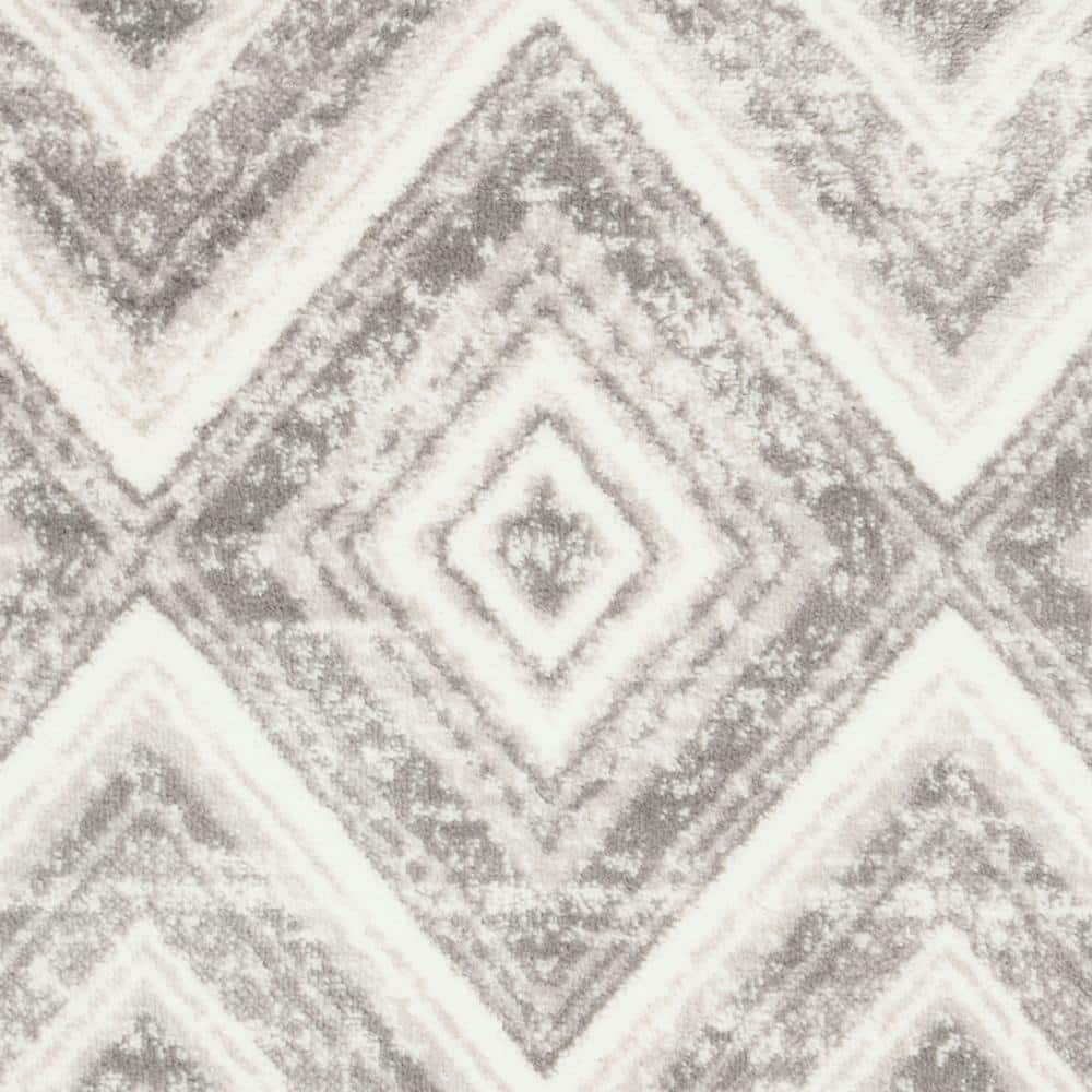 Contemporary Medallion 4' x 6' Reversible Gray Area Rug