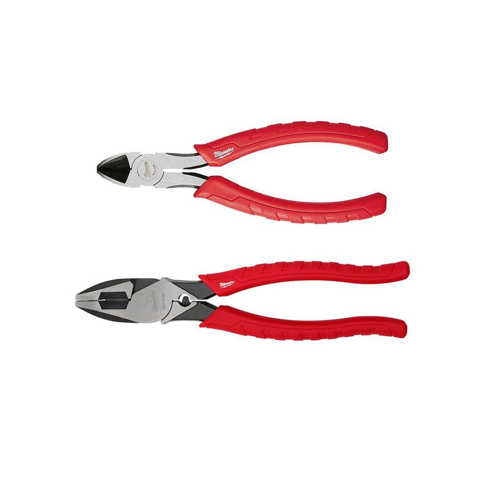 "6"" Comfort Grip Diagonal Cutting Pliers and 9"" Comfort Grip High Leverage Lineman's Pliers with Crimper" price history on PriceWatchPro