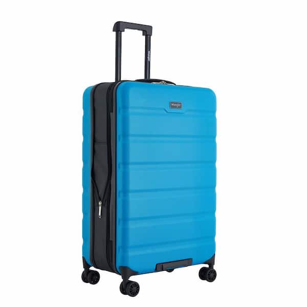 Wrangler 22 in. Mosaic Blue Hardside Collapsible Hybrid Rolling