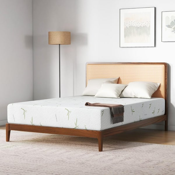WONDER COMFORT 10 in. Medium Firm Memory Foam Queen Mattress in a Box Mattresses Made in USA with Bamboo Cover
