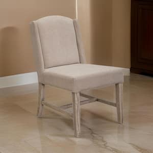 Gray Fabric Wooden Frame Dining Chair (Set of 2)