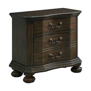 Serena 3-Drawer Nightstand with USB Ports