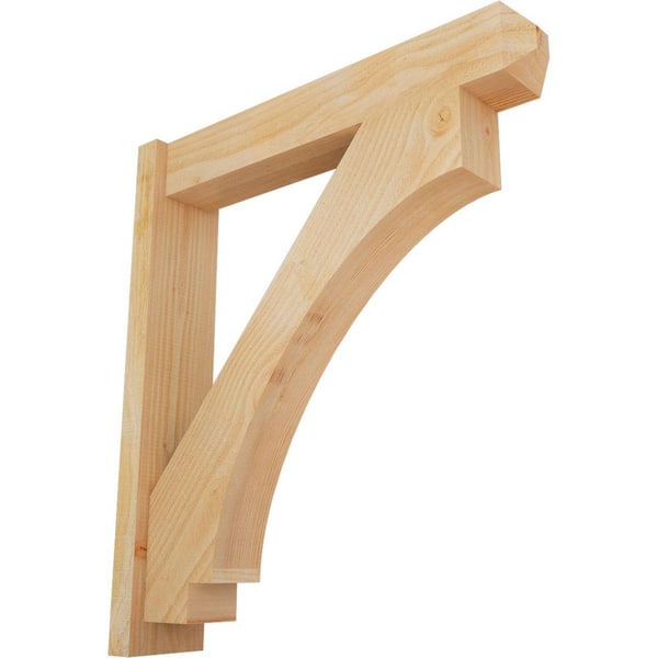 Ekena Millwork 6 in. x 34 in. x 30 in. Douglas Fir Imperial Craftsman Rough Sawn Outlooker