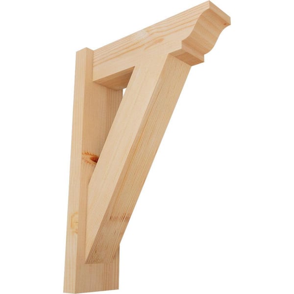 Ekena Millwork 6 in. x 24 in. x 16 in. Douglas Fir Traditional Smooth Outlooker