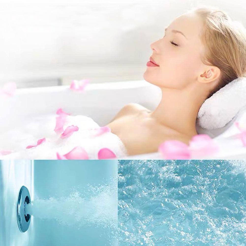 67'' White Acrylic Freestanding Whirlpool Bathtub with Faucet